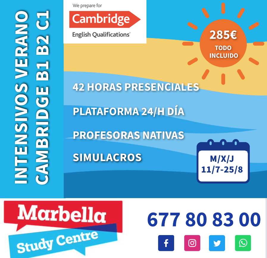 INTENSIVOS VERANO 2024 Marbella Study Centre
